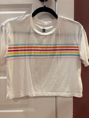 Rainbow striped tee